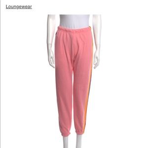 Aviator nation 5 stripe embroidered accent sweatpants